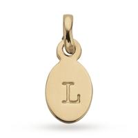 Kirstin Ash L - Oval Letter 18k-Gold-Vermeil