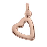 Kirstin Ash Heart Outline Charm 18k-Rose Gold-Vermeil