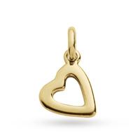 Kirstin Ash Heart Outline Charm 18k-Gold-Vermeil