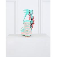 KIWI - Coral and Turquoise Wedge Sandals