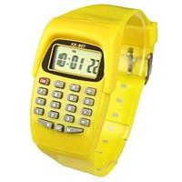 kids charm watch calculator calendar quartz digital candy color cool w ...