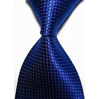 KissTies Men\'s Solid Checked Microfiber Tie Necktie With Gift Box (10 Colors Available)
