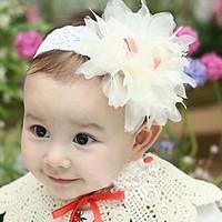 kids multi layers mesh flower elastic headband