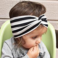 kids cute stripe knot elastic headband