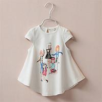 Kids Toddler Clothes Baby Girls Clothing Cartoon Girl Print Short Sleeve T shirts Casual Blouse Tops Children\'s Clothing