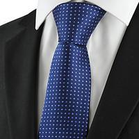 KissTies Men\'s Tie Dark Blue Polka Dots Necktie With Gift Box Wedding/Business/Party/Cocktail/Casual