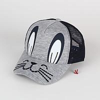 kids cap cartoon rabbit pattern unisex ajustable mesh hat