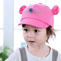 Kid\'s Cute Cotton Pink/Red/Bule/Gray/Light Gray Cat Baseball Cap From 6 To 18 Months