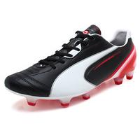 King SL FG Football Boots Black/White/Ribbon Red