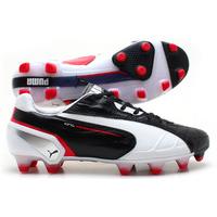 King FG Football Boots Black/White/Ribbon Red