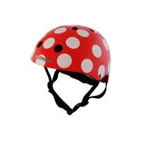 kiddimoto red and dotty helmet s