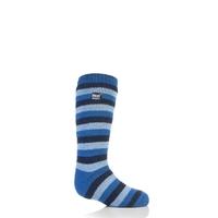 Kids 1 Pair Heat Holders Long Leg Striped Thermal Socks