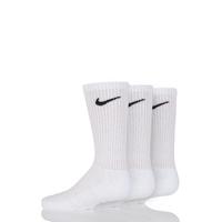 kids 3 pair nike cushioned sport crew socks