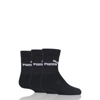 Kids 3 Pair Puma Plain Crew Sports Socks