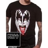 Kiss Gene Face T-Shirt Black Small
