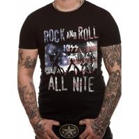 Kiss - Rock N Roll All Nite Men\'s Small T-Shirt - Black