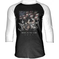 Kiss - Made In America Men\'s XX-Large Baseball Shirt - Black