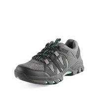 kids freshfeet lace up trekker trainers with silver technology