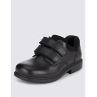 kids freshfeet leather shoes with silver technology