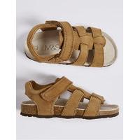 kids leather riptape sandals