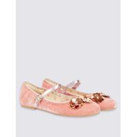 Kids Sequin Flowers Ballerina Shoes