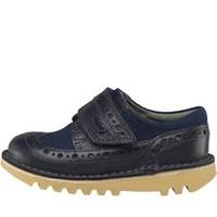 kickers infant boys longwing leather shoes dark blue