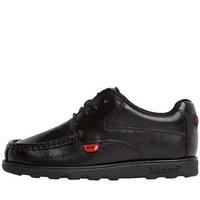 kickers junior boys fragma lace leather shoes black