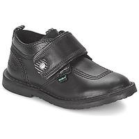 kickers adlar stralo boyss childrens smart formal shoes in black