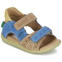 kickers boping boyss childrens sandals in brown