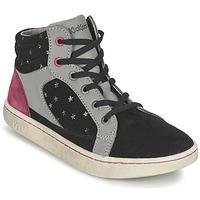 kickers lynx girlss childrens shoes high top trainers in black