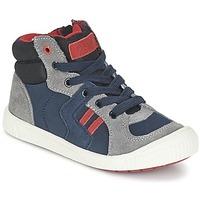 kickers ziguers boyss childrens shoes high top trainers in blue