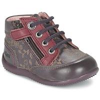 kickers biflore girlss childrens mid boots in purple