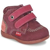 kickers babyscratch girlss childrens mid boots in red