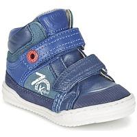 kickers jinjinu boyss childrens shoes high top trainers in blue