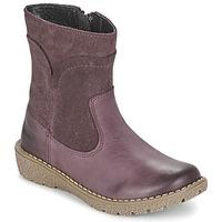 kickers uzou girlss childrens mid boots in purple