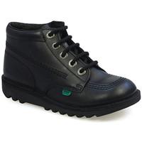 kickers kick hi toddlers i core black leather boots boyss childrens mi ...