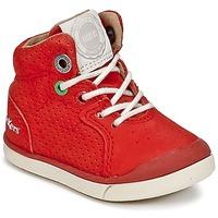 Kickers GOODJOB boys\'s Children\'s Shoes (High-top Trainers) in red