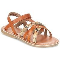 kickers farah girlss childrens sandals in brown