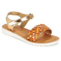 kickers brazil girlss childrens sandals in gold