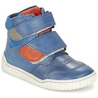 kickers winsor boyss childrens shoes high top trainers in blue