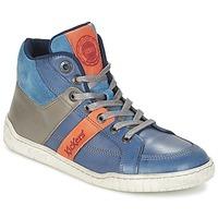 kickers wincut boyss childrens shoes high top trainers in blue