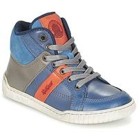 kickers wincut boyss childrens shoes high top trainers in blue