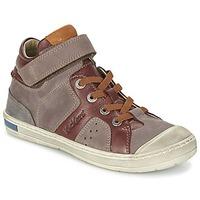 Kickers IGUANE boys\'s Children\'s Shoes (High-top Trainers) in brown