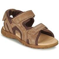 kickers junior boyss childrens sandals in brown