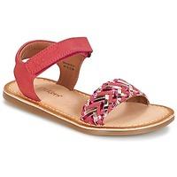 kickers dioui girlss childrens sandals in red