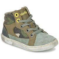 Kickers LYNX boys\'s Children\'s Shoes (High-top Trainers) in green