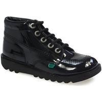 Kickers Kick Hi Youth Core Black Patent girls\'s Children\'s Mid Boots in black