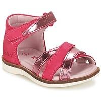 kickers gigi girlss childrens sandals in pink