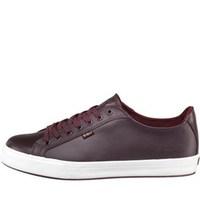 Kickers Mens Tovni Leather Lacer Trainers Red/White