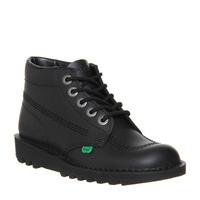 Kickers Kick Hi (g) BLACK BLACK LEATHER